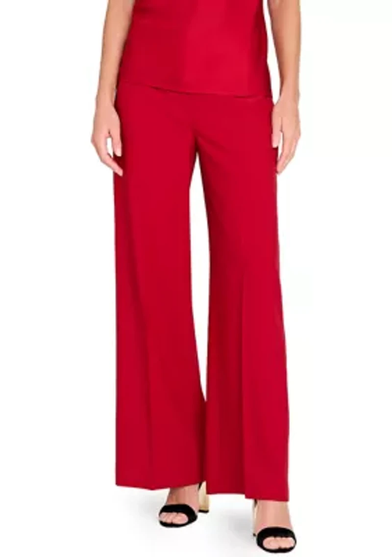 Women's Wide Leg Crepe Pants
