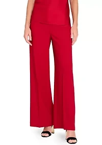 Women's Wide Leg Crepe Pants