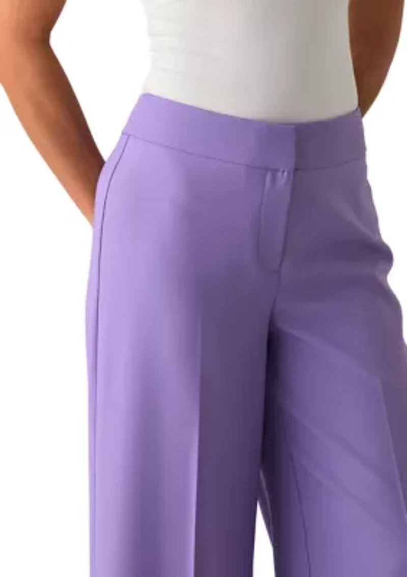 Women's Wide Leg Crepe Pants