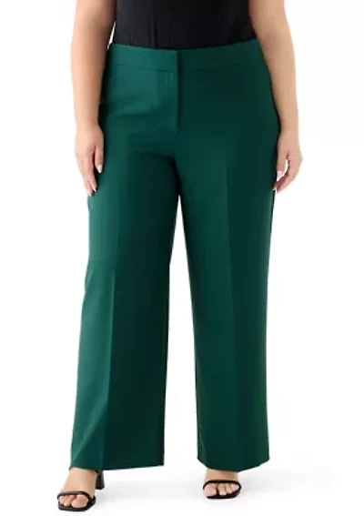 Plus Crepe Wide Leg Pants