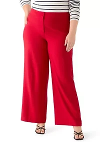 Plus Crepe Wide Leg Pants