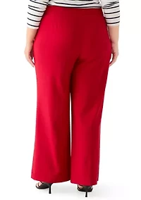 Plus Crepe Wide Leg Pants