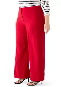 Plus Crepe Wide Leg Pants