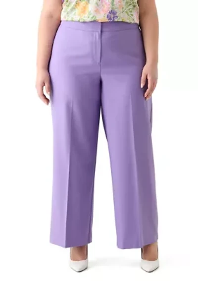 Plus Crepe Wide Leg Pants