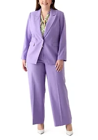 Plus Crepe Wide Leg Pants