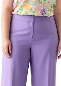 Plus Crepe Wide Leg Pants