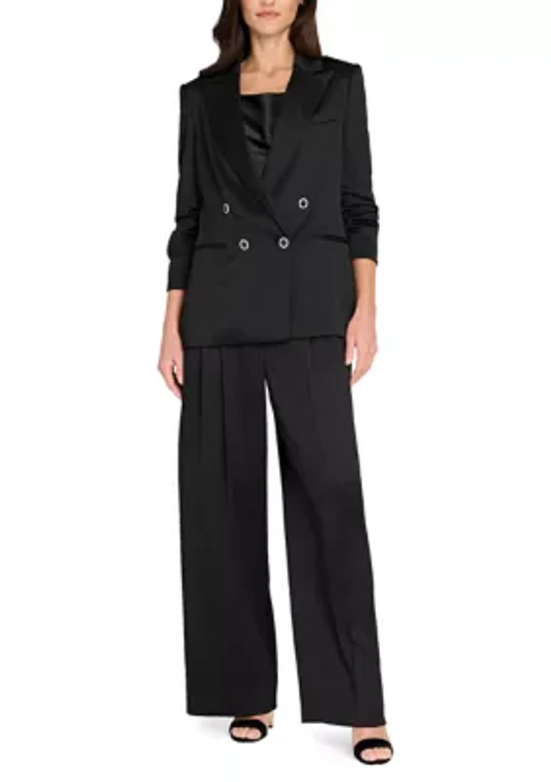 Women's Wide Leg Satin Pant