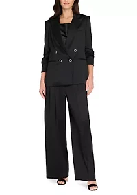 Women's Wide Leg Satin Pant