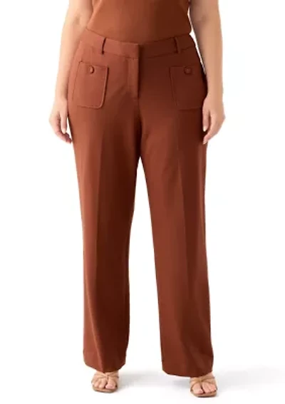 Plus Ponte Wide-Leg Pants