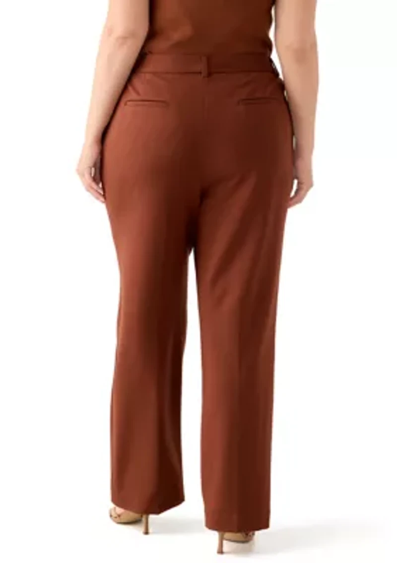 Plus Ponte Wide-Leg Pants