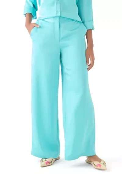 Women's Satin Wide Leg Pants