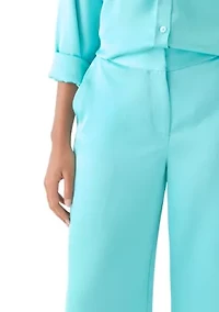 Women's Satin Wide Leg Pants
