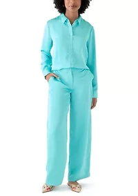 Women's Satin Wide Leg Pants