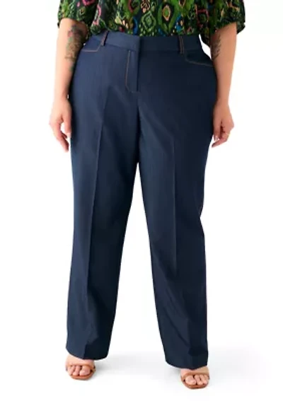 Plus Denim Suit Separate Pants