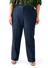 Plus Denim Suit Separate Pants