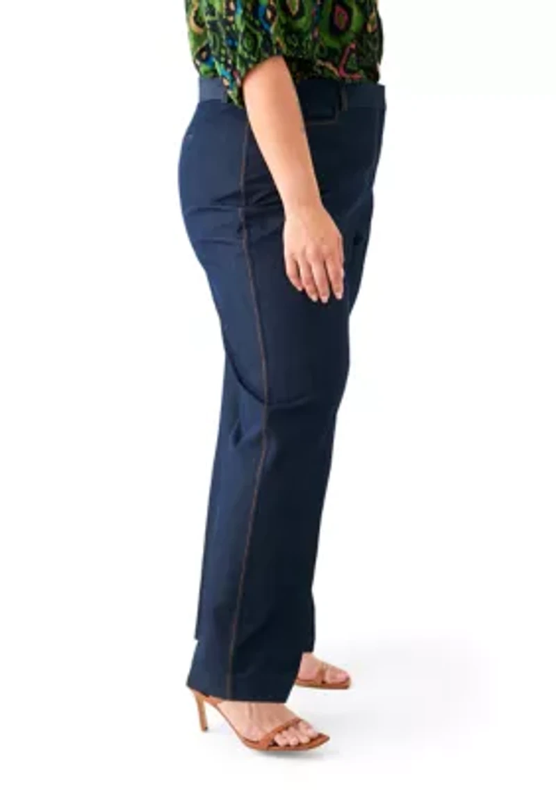 Plus Denim Suit Separate Pants