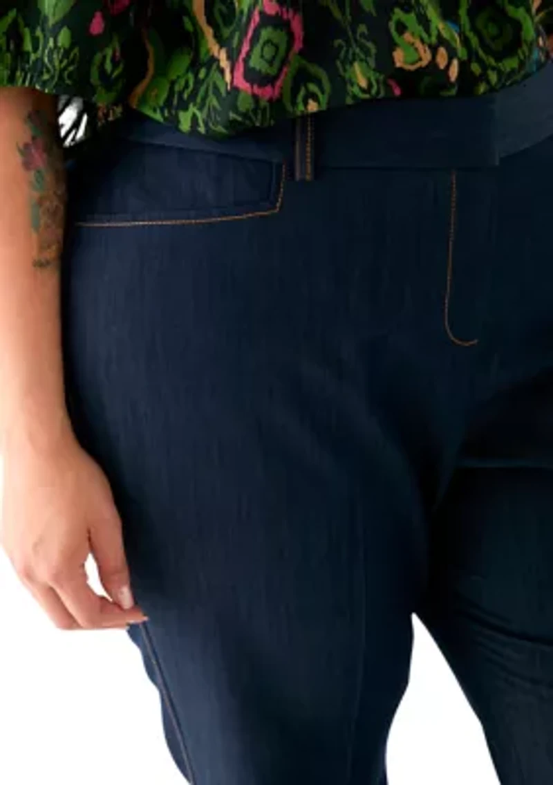 Plus Denim Suit Separate Pants