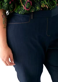 Plus Denim Suit Separate Pants
