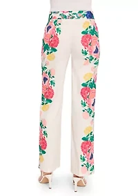 Women's Floral Wide Leg Pants
