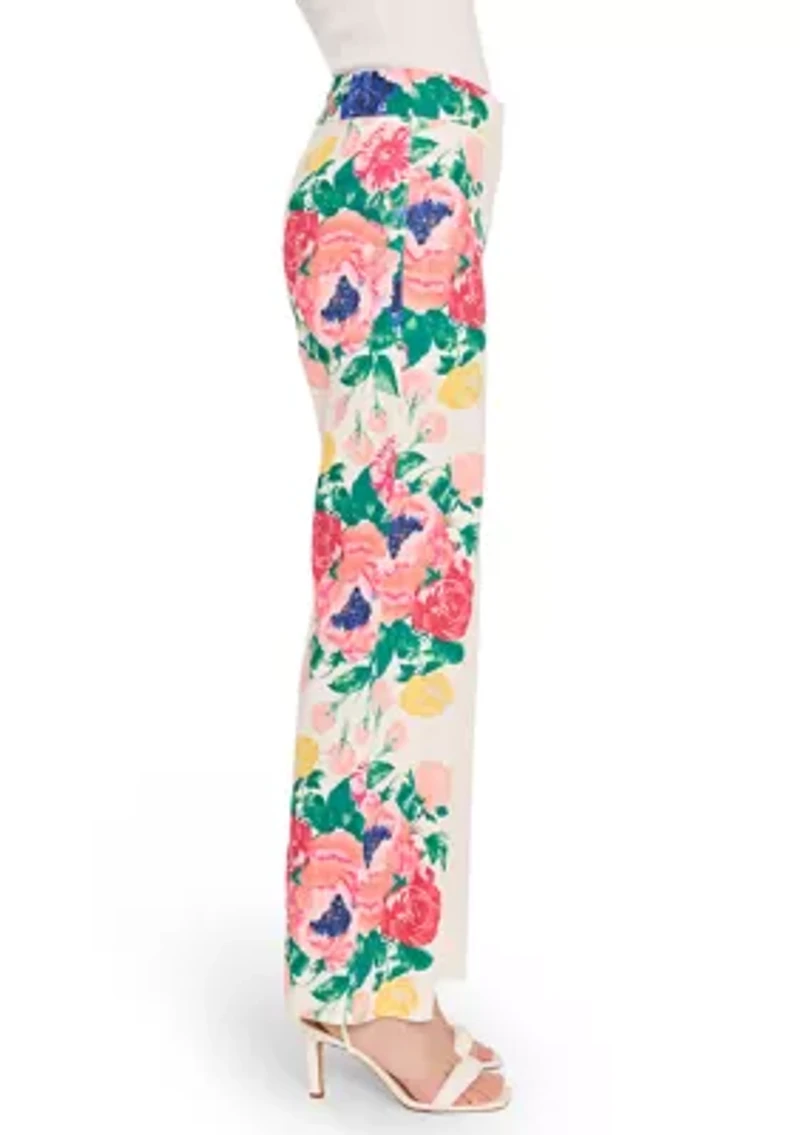 Women's Floral Wide Leg Pants