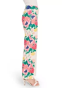 Women's Floral Wide Leg Pants