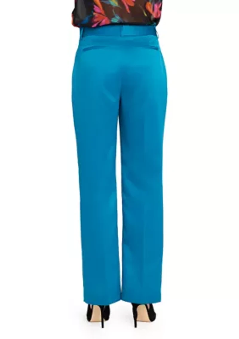 Women's Slim Leg Satin Pants
