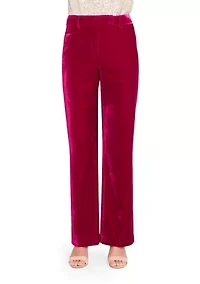Women's Slim Leg Velvet Pants