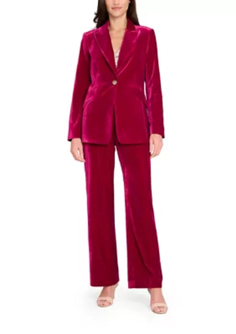 Women's Slim Leg Velvet Pants