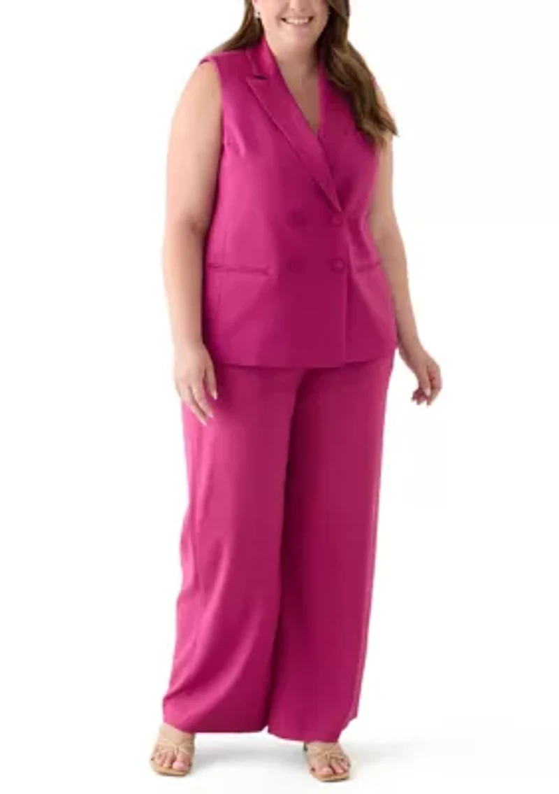 Plus Crepe Pants