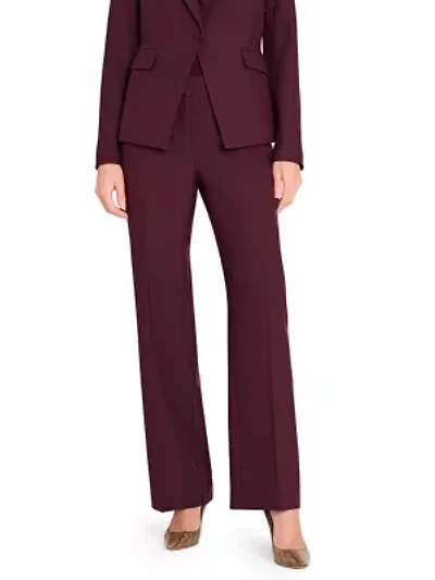 Women's Solid Crepe Wide Leg Pants