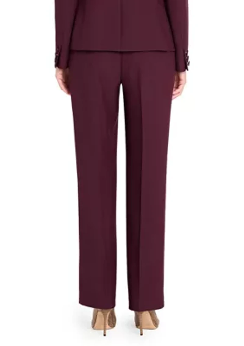 Women's Solid Crepe Wide Leg Pants