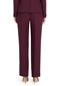 Women's Solid Crepe Wide Leg Pants