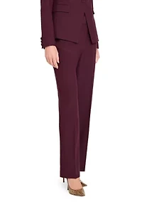 Women's Solid Crepe Wide Leg Pants