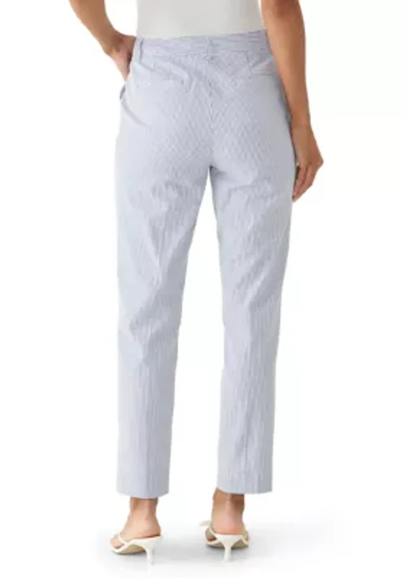 Women's Seersucker Slim Pants