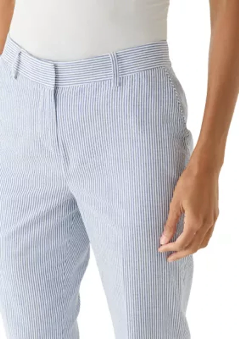 Women's Seersucker Slim Pants