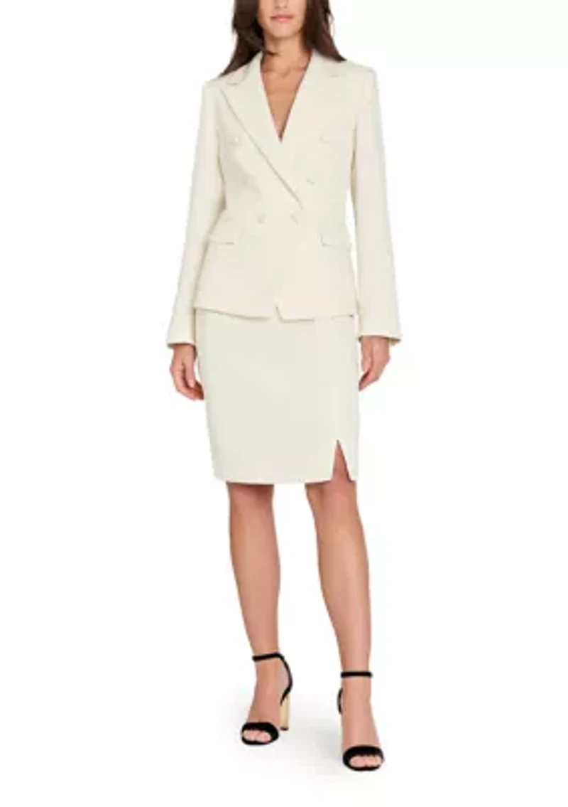 Women's Short Bouclé Skirt with Slit