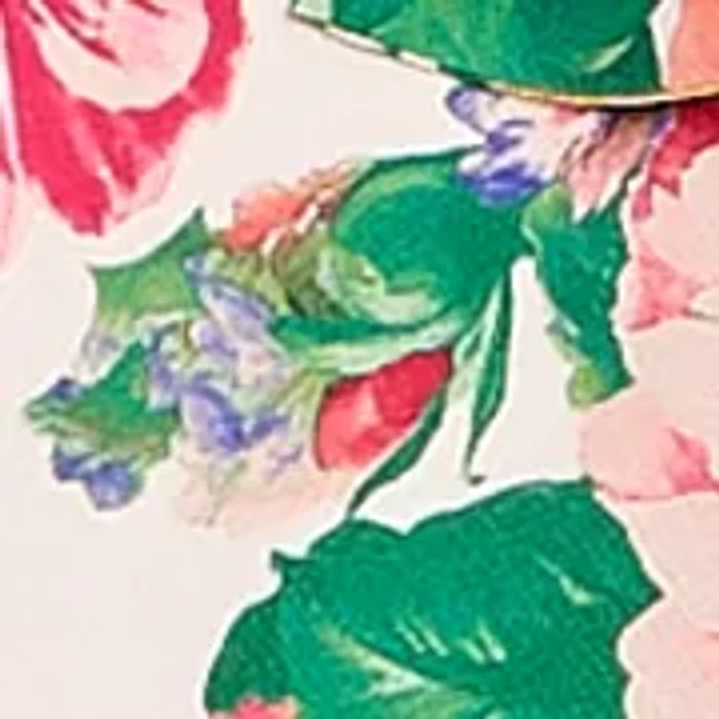 Women's Long Sleeve Tie Front Floral Blouse