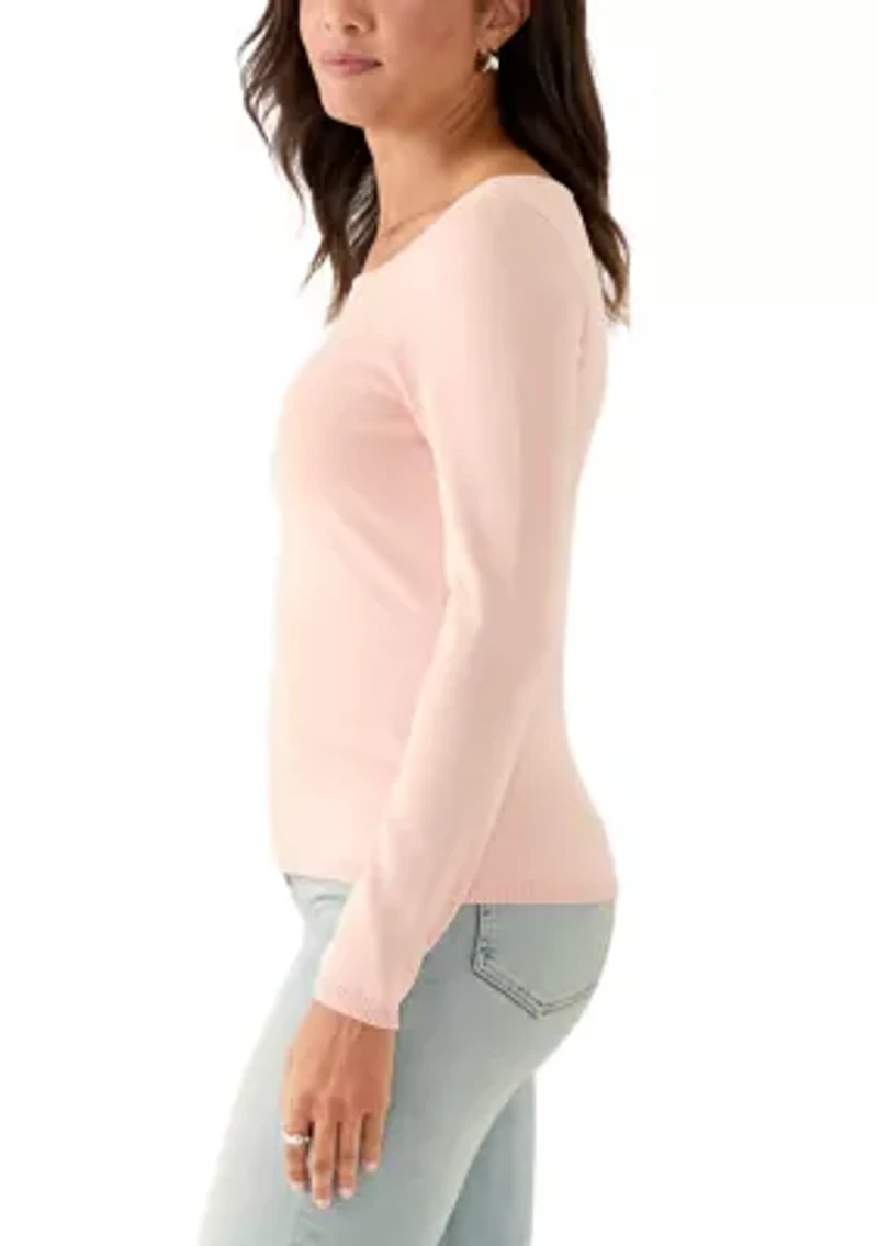 Women's Long Sleeve Boat Neck Sweater