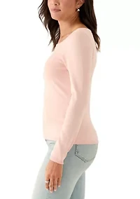 Women's Long Sleeve Boat Neck Sweater