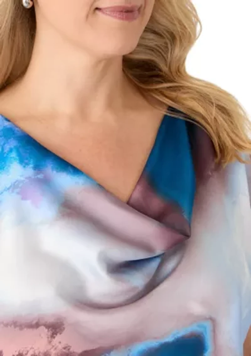 Plus Cowl Neck Blouse