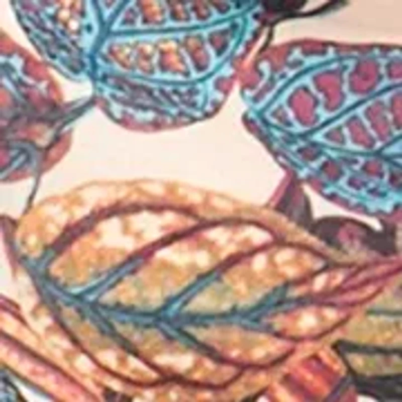 Plus Printed Cowl Neck Blouse