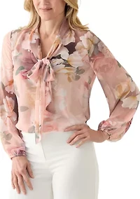 Women's Long Sleeve Floral Blouse