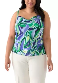 Women's Printed Cowl Neck Cami