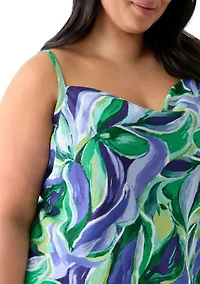 Women's Printed Cowl Neck Cami