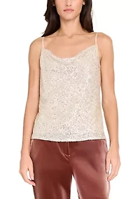 Women's Sleeveless Sequin Top
