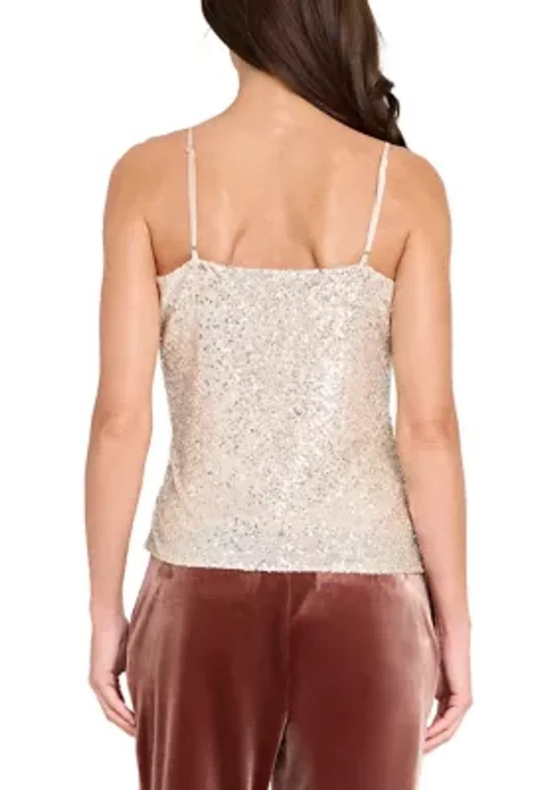 Women's Sleeveless Sequin Top