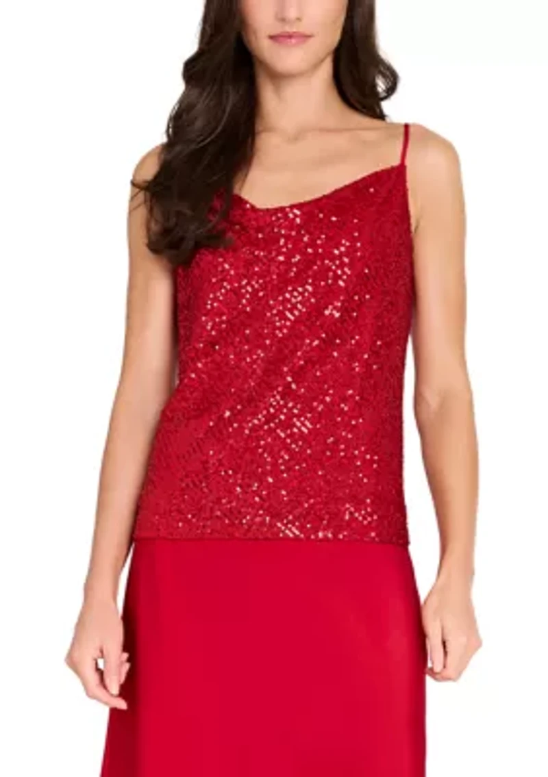 Women's Sleeveless Sequin Top