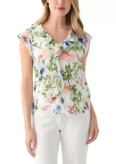 Petite Georgette Printed Top