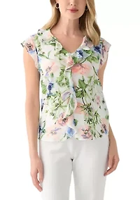 Petite Georgette Printed Top