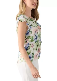 Petite Georgette Printed Top